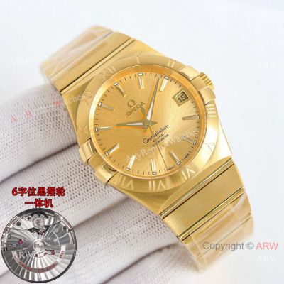 Swiss Copy Omega Constellation Yellow Gold 38mm Watches 8500 Movement